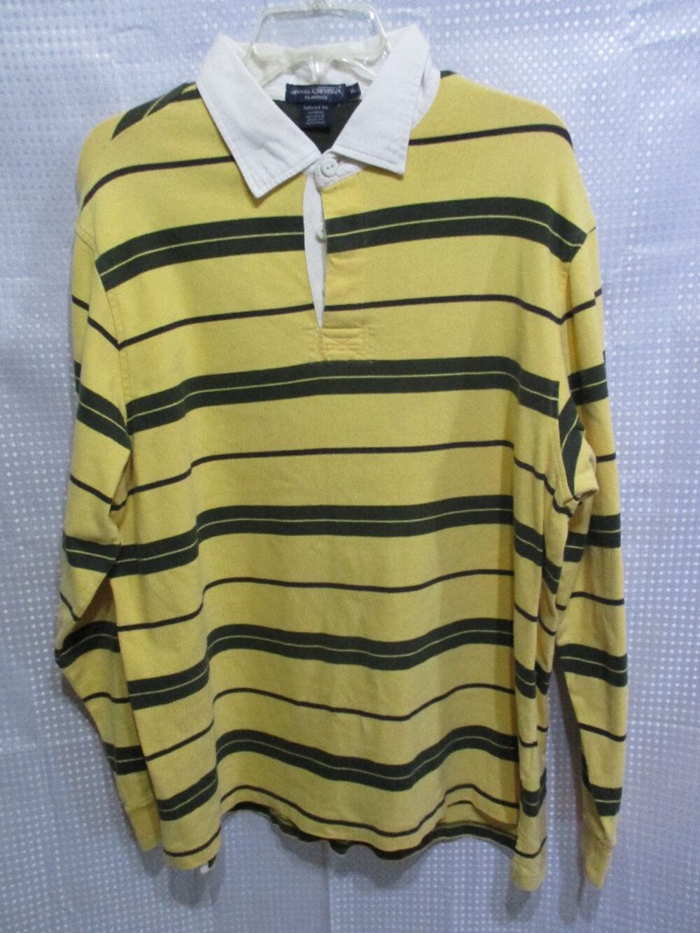 90's Y2K Daniel Cremieux Striped Long Sleeved Button Up Polo Rugby Shirt Sz. XL